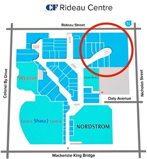 rideau centre food court map.